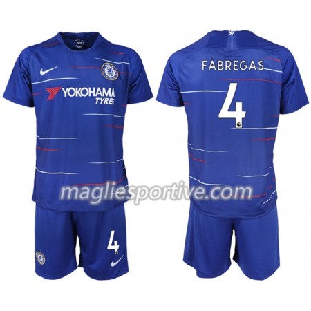 Completo Calcio Chelsea FABREGAS 4 Bambino Divisa Prima 2018/2019